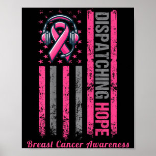 Poster Ruban rose de sensibilisation au cancer du sein ch