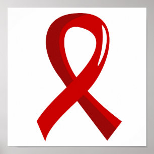 Poster Ruban rouge 3 de Cancer de sang
