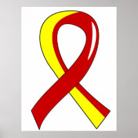 Ruban rouge jaune de l'hépatite C 3