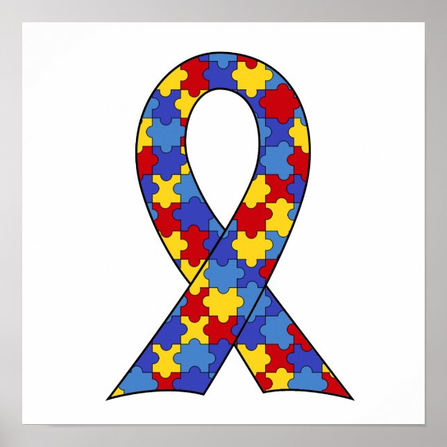 Poster Ruban sensibilisation sur l'autisme (Devant)