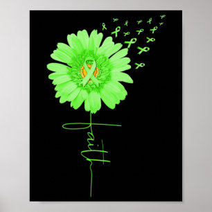 Poster Ruban vert Daisy Faith Mois de la sensibilisation
