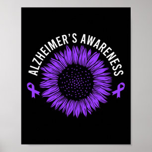 Poster Ruban Violet de Sensibilisation