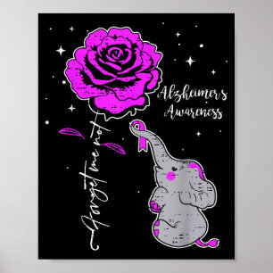 Poster Ruban Violet de Sensibilisation à Alzheimer pour E