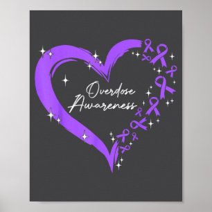 Poster Ruban Violet de Sensibilisation au Surdosage Dépen