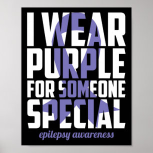 Poster Ruban Violet pour la Sensibilisation à l'Épilepsie