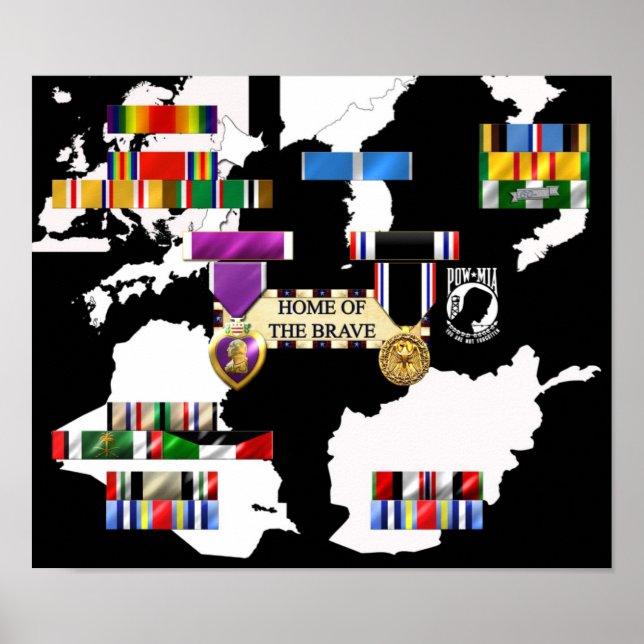 Poster Rubans militaires (Devant)