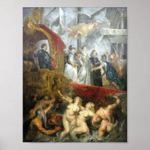 Poster Rubens - Arrivée de la Reine à Marseille (Louvre)