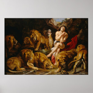 Poster Rubens - Daniel dans la fosse aux lions