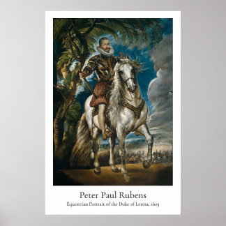 Poster Rubens – Portrait équestre du duc de Lerma