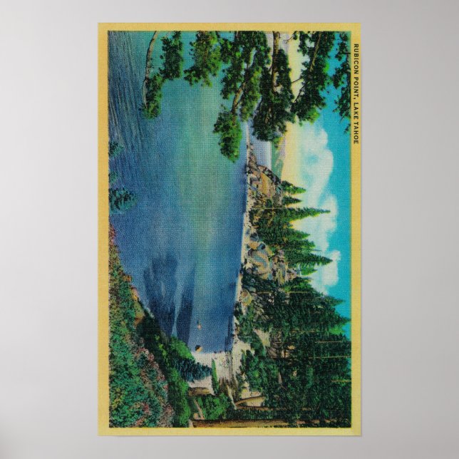 Poster Rubicon Point ViewLake Tahoe, CA (Devant)