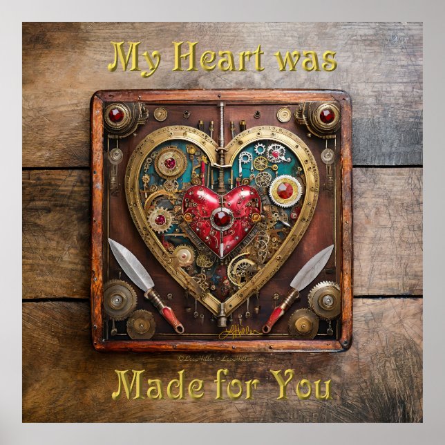 Poster Rubies Et Couteaux Coeur Steampunk Series (Devant)