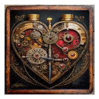 Rubis et engrenages Steampunk Cœur sombre 