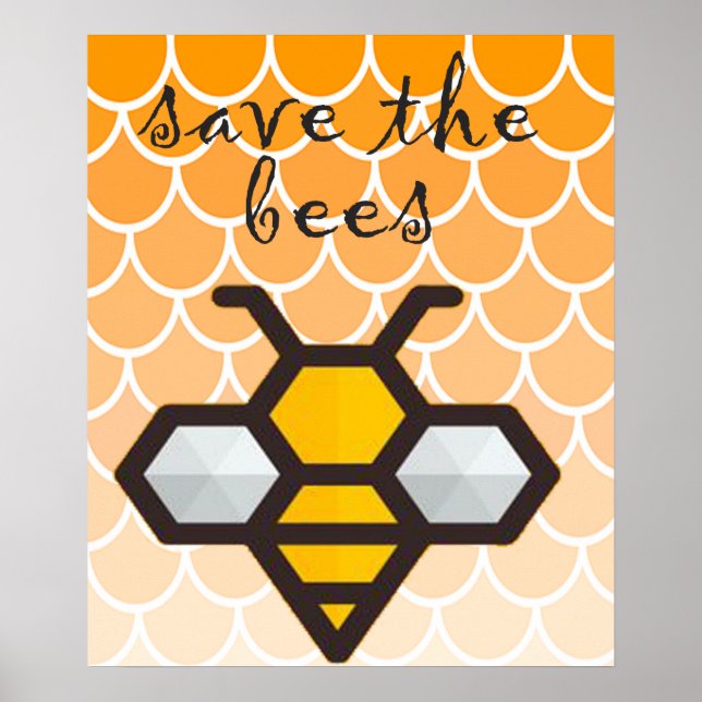 Poster ruche sauver les abeilles (Devant)