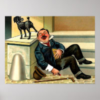 RUDE ÉVEILLER L'art Vintage du chien