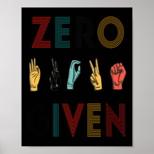 Poster Rude Zero S Langue Des Signes Offerte Sourde Vinta