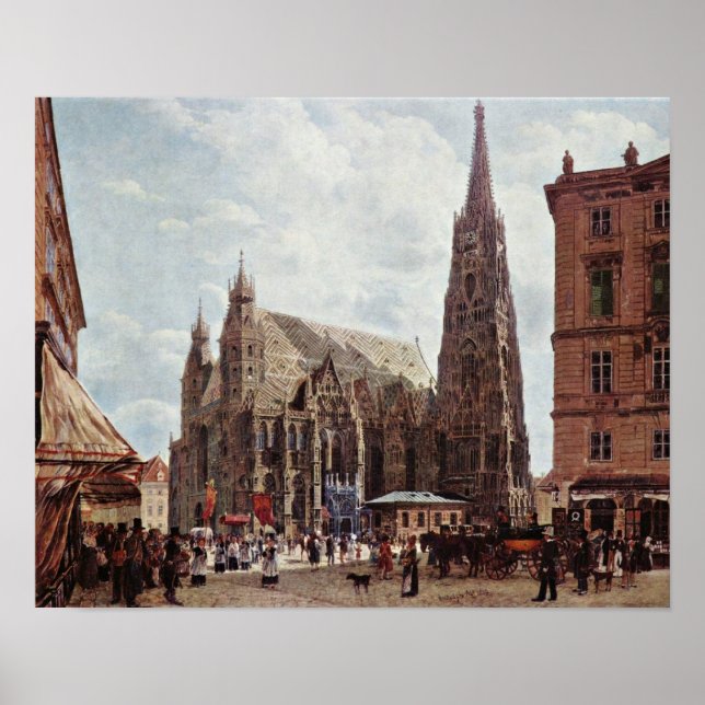 Poster Rudolf Ritter von Alt - Cathédrale St Stephens (Devant)