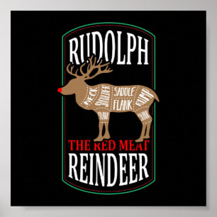 Poster Rudolph le Renne à Viande Rouge