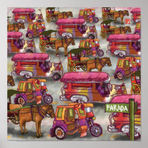 Poster Rue asiatique occupée