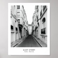 Rue calme à Paris | Photographie d'affiche
