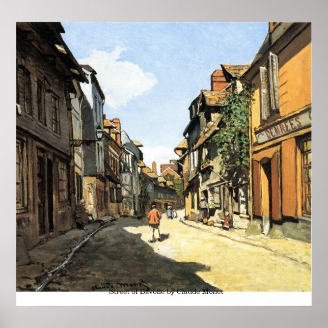 Poster Rue de Bavolle par Claude Monet (Devant)