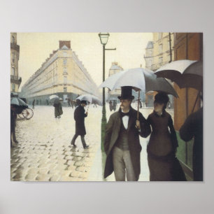 Poster Rue de Paris, temps de pluie de Caillebotte