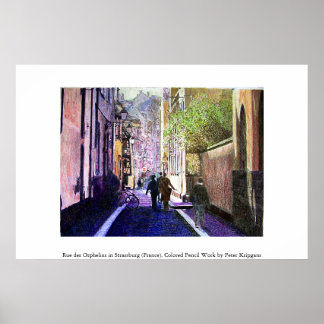 Poster Rue des Orphelins, Strasbourg (France)