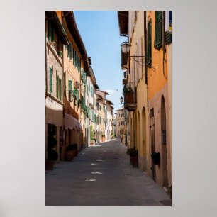Poster Rue étroite avec de vieilles façades dans le villa