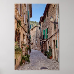 Poster Rue étroite dans le village de Valldemossa - Mallo