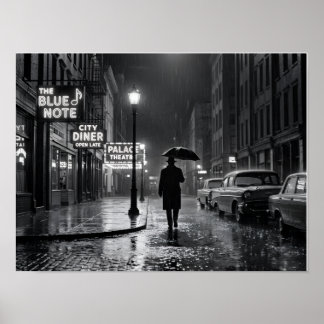 Poster Rue pluvieuse de film noir