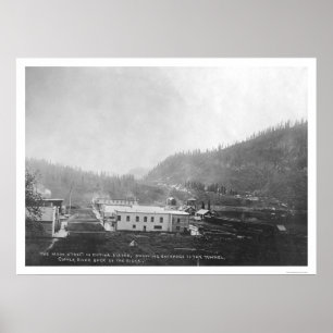 Poster Rue principale dans Chitina, Alaska 1916