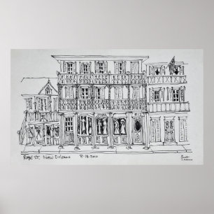 Poster Rue Royale, Quartier français   La Nouvelle-Orléan