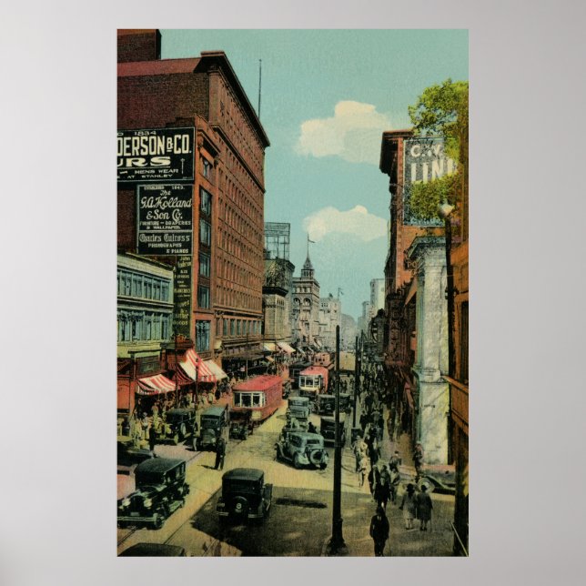 Poster Rue Saint-Catherine 1920, rue Saint-Catherine (Devant)