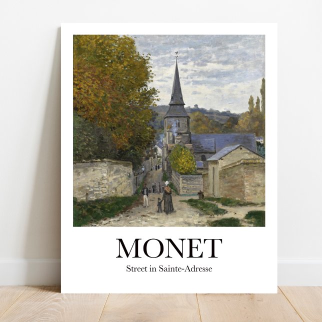 Poster Rue Sainte-Adresse par Claude Monet (Monet's Impressionist Gem: "Street in Sainte-Adresse." Bring Paris home! Museum-quality poster)