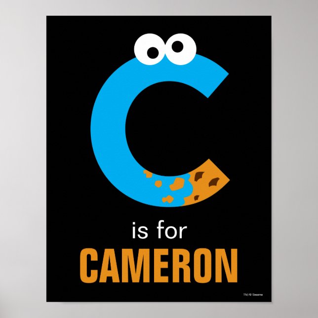 Poster Rue Sésame | C est pour Cookie Monster (Devant)
