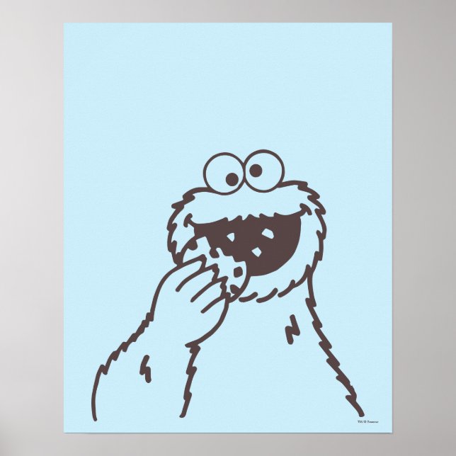 Poster Rue Sésame | Cookie Monster (Devant)