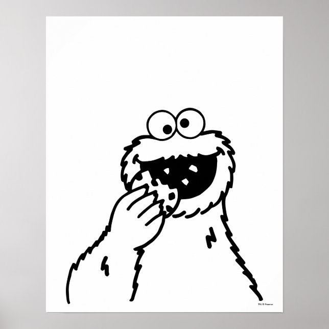 Poster Rue Sésame | Cookie Monster (Devant)