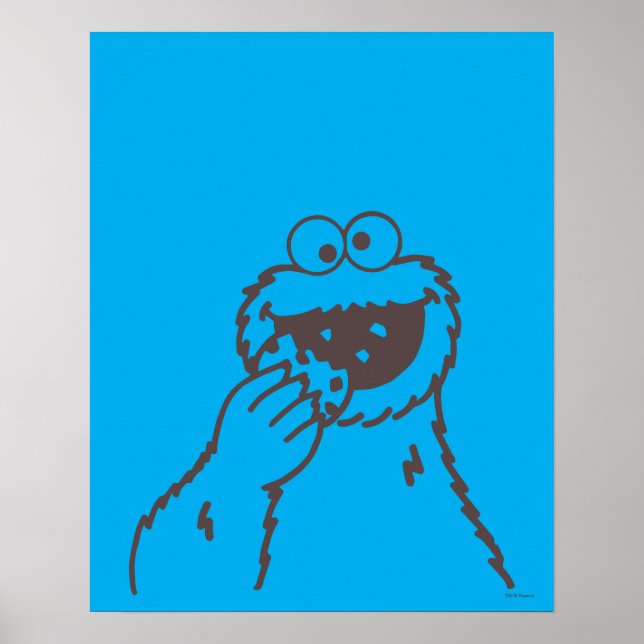 Poster Rue Sésame | Cookies Monster Bright (Devant)