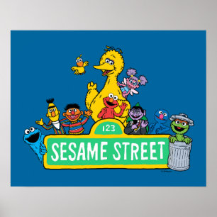 Poster Rue Sésame   Couleur complète avec Pals