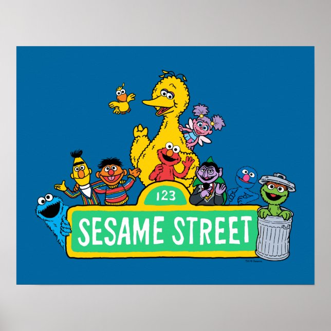 Poster Rue Sésame | Couleur complète avec Pals (Devant)