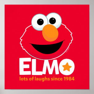 Poster Rue Sésame Elmo Beaucoup de rires depuis 1984