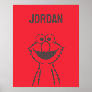 Poster Rue Sésame   Elmo Bright   Ajouter Votre Nom