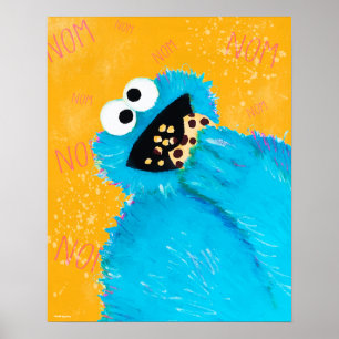 Poster Rue Sésame   Nom Nom Nom Cookie Monster