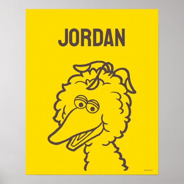 Poster Rue Sésame | Oiseau brillant | Ajouter Votre Nom (Devant)