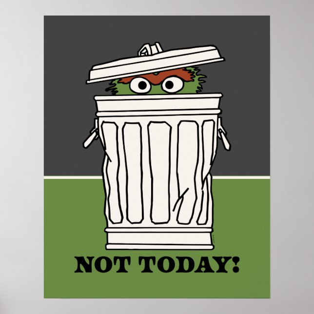 Poster Rue Sésame | Oscar le Grouch Pas aujourd'hui! (Devant)