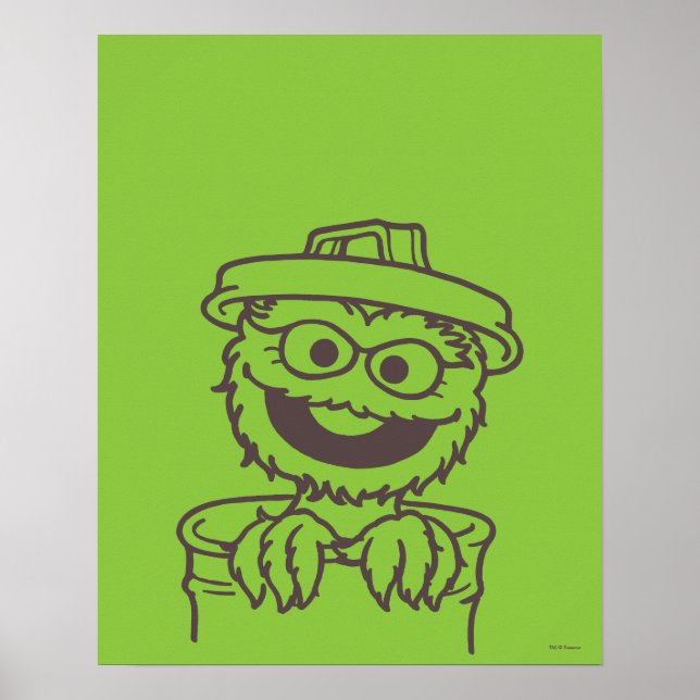 Poster Rue Sésame | Oscar the Grouch Bright (Devant)