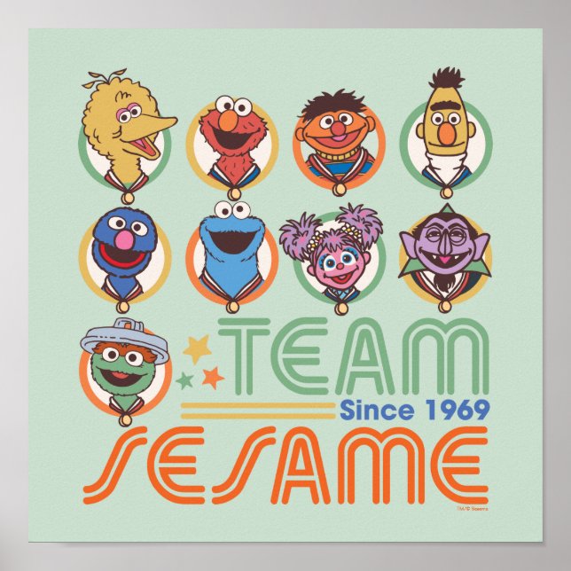 Poster Rue Sésame | Team Sesame depuis 1969 (Devant)