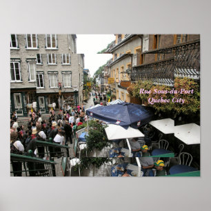 Poster Rue Sous-du-Fort - Quebec City