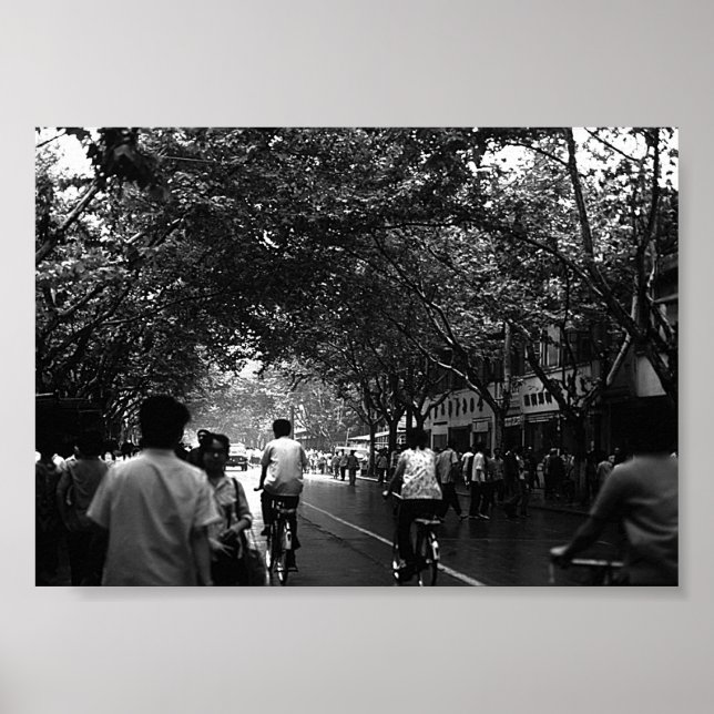 Poster Rue vintage Chine Shanghai (Devant)