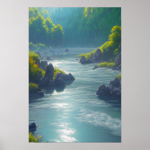 Poster Ruée de la rivière Forêt
