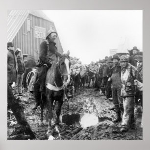 Poster Ruée vers l'or en Alaska, années 1890